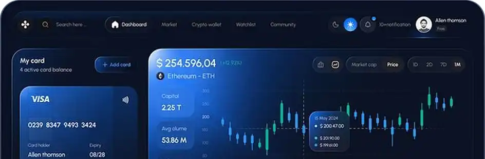 لوحة تحكم منصة EduCenter — عرض توضيحي لإدارة الكورسات والطلاب